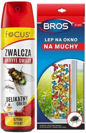 Bros Spray Na Muchy 300ml + Lep Na Okno 4szt
