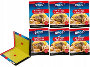Bros 6x Pułapka Lep Klej Łapka Na Myszy Szczury