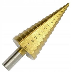 Wiertło Stopniowe Stożkowe Hss Tytan 4-32mm
