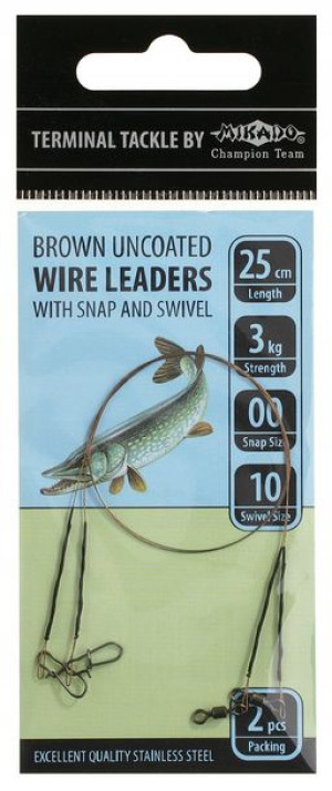 Przypon Stalowy - Mikado Fs 25cm/3kg - Brązowy2szt
