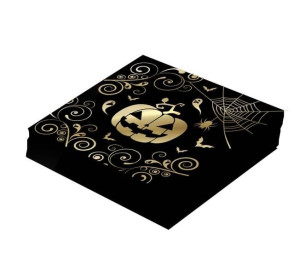Serwetki Czarne Dynia Halloween 12 Szt 33 X 33 Cm