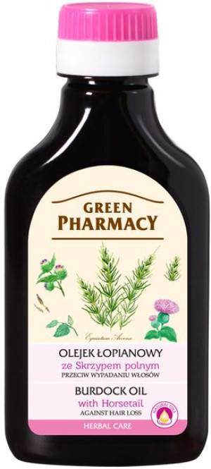 Green Pharmacy, Olejek łopianowy ze skrzypem polnym - przeciw wypadaniu wło