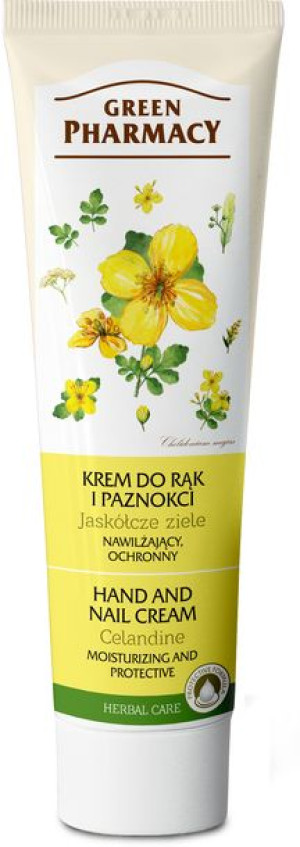 Green Pharmacy, Krem do rąk i paznokci nawilżający, ochronny Jaskółcze Ziel