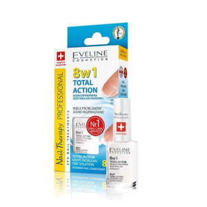 Eveline, Odżywka do paznokci TOTAL ACTION 8w1, 12 ml