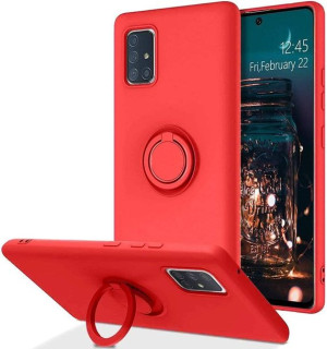 Etui Silikonowe Ring  Samsung A51 5G  Czerwony