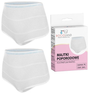 MAJTKI poporodowe SIATECZKOWE WIELORAZOWE 2 szt XL