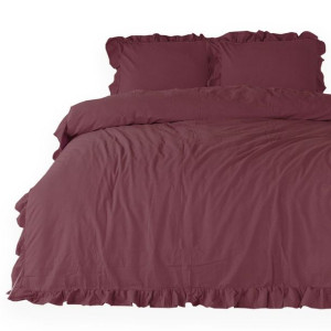 Pościel bawełniana RASPBERRY 200x220 STONEWASHED