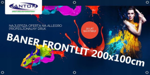 Baner, Banery Frontlit 200x100cm Wysoka Jakość