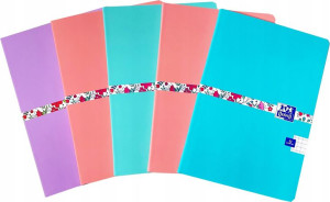 Oxford Touch Floral Zeszyt A5 32 Kratka 5x Pastel