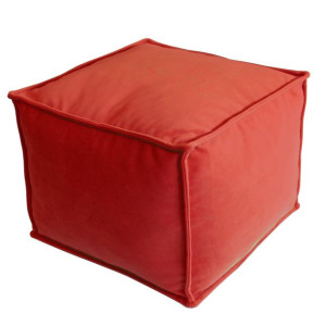Pufa kostka miękka 50 cm Czerwony