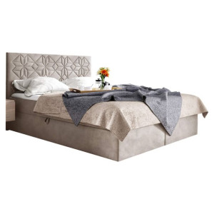 Łóżko kontynentalne 120x200 BOX 1 / materac + topper, pojemnik