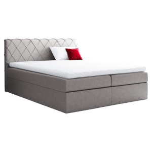 Łóżko kontynentalne 120x200 PAROS / materac + topper, pojemnik