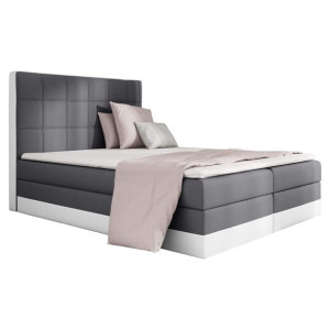 Łóżko kontynentalne 120x200 LORICE / materac + topper, pojemnik
