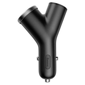 Baseus ładowarka samochodowa Y type 2xUSB + gniazdo zapalniczki czarny CCAL