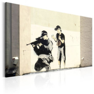 Obraz - Sniper and Child by Banksy [Rozmiar: 120X80]