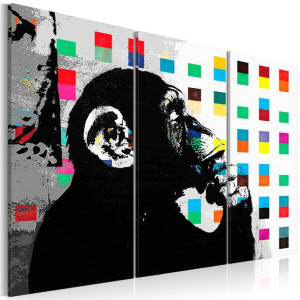 Obraz - The Thinker Monkey by Banksy [Rozmiar: 120X80]