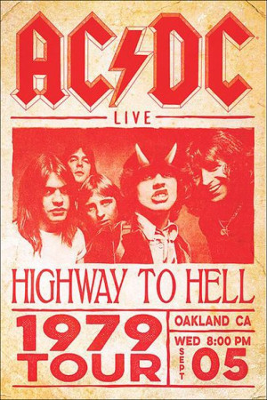 AC/DC Highway To Hell Hell Tour 1979 - plakat 61x91,5 cm