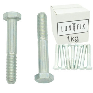 Śruba metryczna M8x60 ocynkowana kl.8.8 DIN931 LUN FIX 1kg
