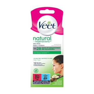 Veet plastry wosk do depilacji twarzy z masłem shea 12 szt