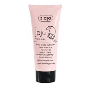 Jeju białe mydło do twarzy przeciw sebum z nutą mango kokosa i papai 75ml