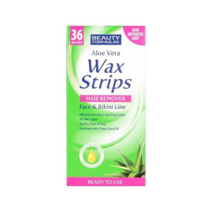 Wax Strips Hair Remover plastry do depilacji twarzy i okolic bikini Aloe Ve