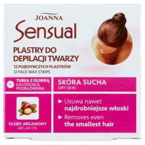 Sensual plastry do depilacji twarzy Olejek Arganowy 12szt + tubka z oliwką