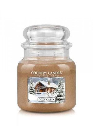 Średnia świeca zapachowa z dwoma knotami Cozy Cabin 453g