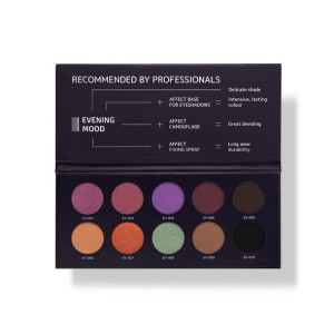 Evening Mood Pressed Eyeshadows Palette paleta cieni prasowanych 10x2.5g