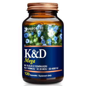 K&D Mega w oleju z czarnuszki suplement diety 120 kapsułek