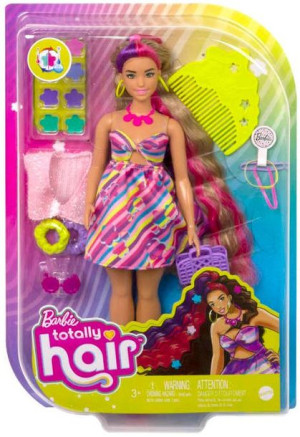 Barbie Lalka Totally Hair Kwiaty Hcm89