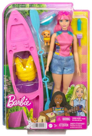 Barbie Zestaw Lalka Daisy Na Kempingu Kajak