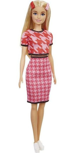 Barbie Lalka Fashionistas Blondynka Różowe Spinki