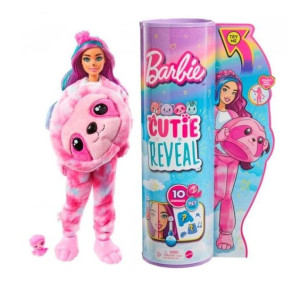 Mattel Barbie Lalka Cutie Reveal Leniwiec