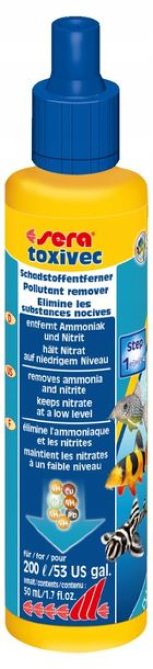Sera Toxivec 50 Ml Uzdatniacz Do Wody W Akwarium