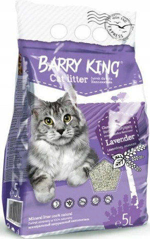 Barry King Żwirek Bentonit Dla Kota Lawendowy 5L