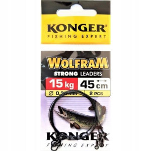 Przypon wolframowy Konger 45cm 15kg - 2szt