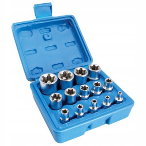 S-p14es Nasadki E-torx 1/4″ 3/8″ 1/2″ 14 Szt Satra
