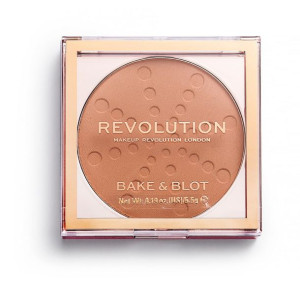 Bake & Blot matujący puder prasowany w kamieniu Peach 5.5g