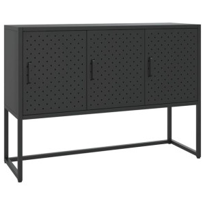 Szafka boczna, czarna, 105x35x75 cm, stal