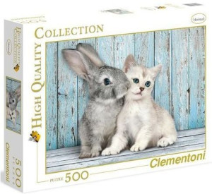 Clementoni Puzzle 500 El Kot I Królik