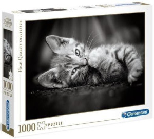Clementoni Puzzle 1000el Śliczny Szary Kotek Kitty