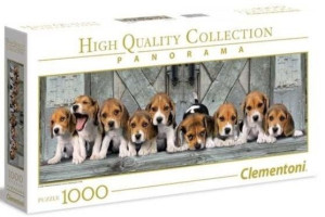 Clementoni Puzzle 1000el Panorama Beagles Pieski