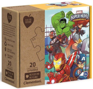 Clementoni Puzzle 2x20 El Play For Future Marvel
