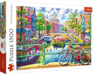 Trefl Puzzle 1500 El Kanał Amsterdamski Rower