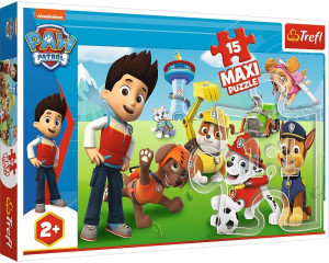 Trefl Puzzle 15el Maxi Zabawny Psi Patrol