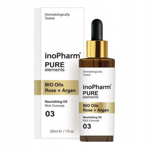 Pure Elements BIO Oils Rose + Argan serum do twarzy i szyi z różą i arganem