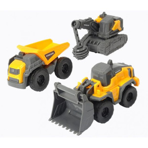 Dickie Construction - Pojazdy Budowlane Volvo 3 Szt - 372-2009