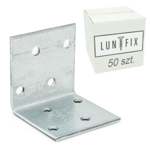 Kątownik montażowy 40x40x40x2 mm łącznik LUN FIX 50szt KM1