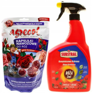 Zestaw Kapsułki Nawozowe 14szt + Ochrona Róż 800ml