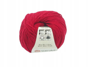 Yarn Art Jeans Czerwony 66